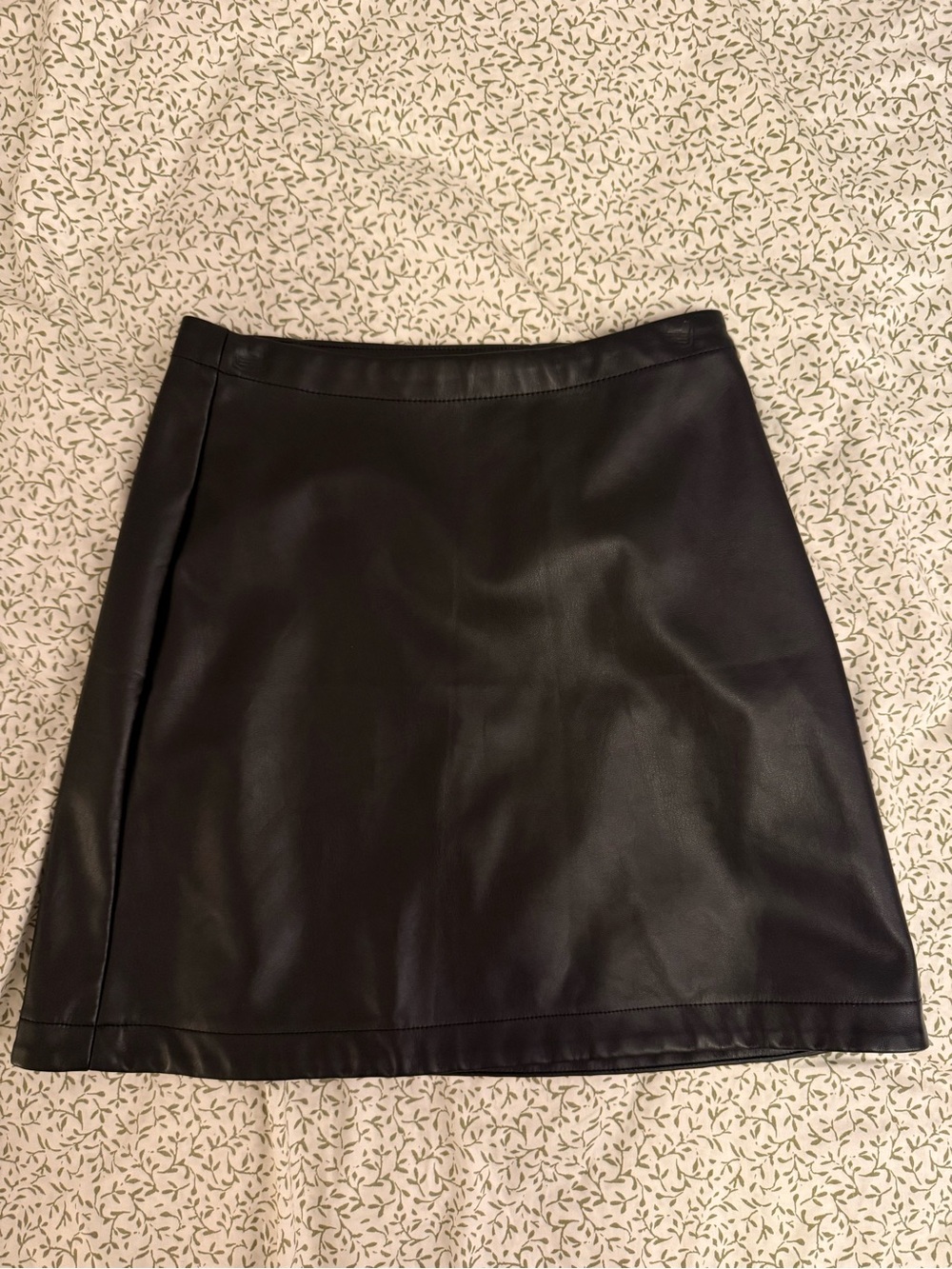 Gap Black Faux Leather Mini Skirt